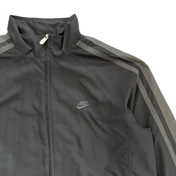 Vintage Y2K Nike Mens Track Jacket Windbreaker Black XL Sporty Streetwear Soccer - Picture 3 of 9
